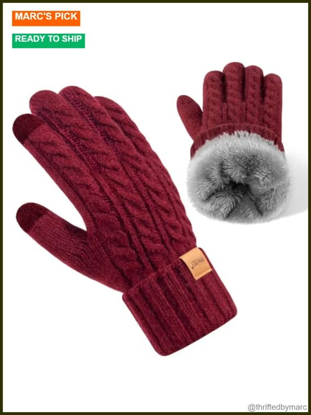 Women's Winter Gloves Cold Weather Thermal Fleece Lined Touchscreen